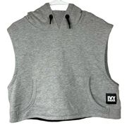 Ivy Park Grey Crop Vest M Sleeveless Hooded Activewear Pocket Casual