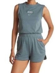 Nike Sportswear Hasta Green Varsity Sleeveless Romper Size 3X