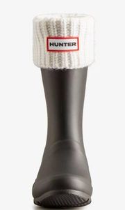 NIB NEW Hunter Women's Half Cardigan Boot Socks WHITE