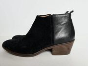 Madewell Mixed Leather Charley Ankle Boot Size 7 Black Bootie