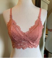 Large Pink Lace Bralette