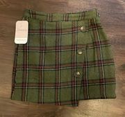 Green Flannel skirt