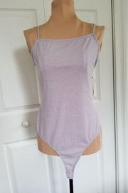 Sage The Label Women's Bodysuit Twist Back Adjustable Straps Lavender Sz XS