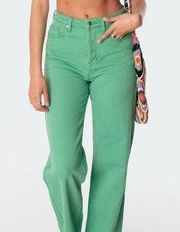 Edikted Willa Wide green jeans