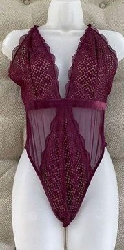 Victoria’s Secret Burgundy Bodysuit Lingerie L