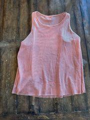 Sheer Mesh Tank Top Pink Size Medium