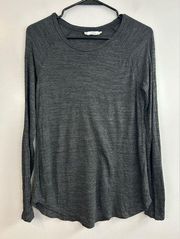 Vince Long Sleeve Grey Lightweight Top/T-shirt Size Small