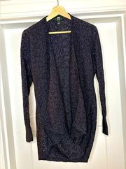 Roots charcoal grey shawl cardigan Size Small