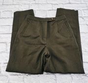 Ann Taylor Loft Pants Women's 2 Petite Charcoal Grey 100%‎ Wool Straight Dress