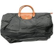 Longchamp Le Pliage Nylon Large Shoulder Bag Tote Travel Bag In Black