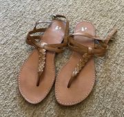 Brown Criss Cross Sandals