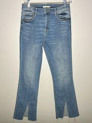 Earthbound Flare Split Front Jeans Size 28