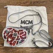 * RARE* MCM PATRICIA BELT BAG IN LEOPARD SPARKLE IN SILVER CHROME - Sample!!