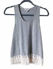 Boho Crochet Hem Racerback Top