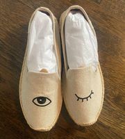 NWT Soludos Seville Smoking Slippers - Wink - Sand