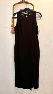 LIZ CLAIBORNE Black Body con dress with Slit