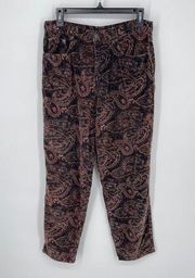 Bill Blass VINTAGE Paisley Printed Jeans Soft Stretch Brown Women's Size 10 P