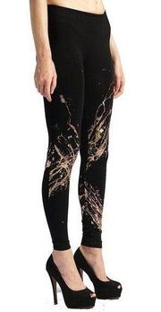 Gold Splash Leggings, One Size