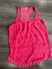 racer back pink tank top