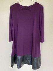 Tiana B Colorblock Mini Shift Dress Purple Black Size 12