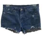 Aura Wrangler Distressed “Cutoff” Denim Shorts 10S Midrise