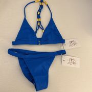 Revolve Joues de Sable Taylor Bikini  Blue XS New