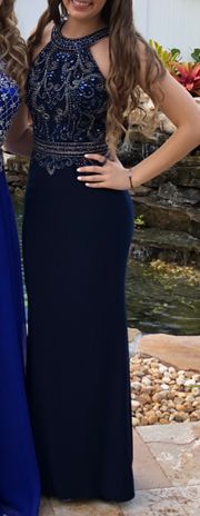 Navy Blue Prom Dress