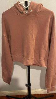 GOOD AMERICAN PINK HOODIE SZ LARGE