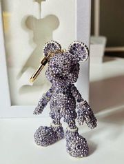 Disney X Baublebar Mickey Mouse Bag Charm Purple Crystal Iridescent NIB​