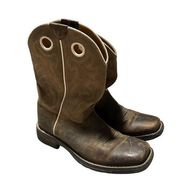 Ariat Arit Women's Workhog Square Toe Pull On Boots Western Cowgirl Leather Size 6