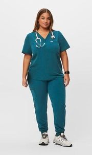 FIGS Caribbean Blue Catarina One Pocket Scrub Top Sz.XXL NWT