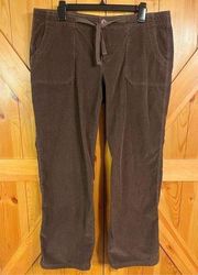 Eastern Mountain Sports Corduroy Pants Brown Comfort Casual Fall Size 16 (1896)