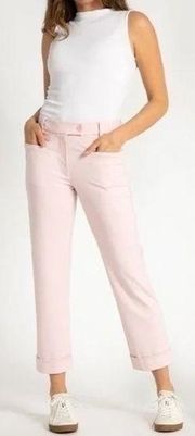 Betabrand Dress Pant Yoga Pants Crop Pink Lemonade Size Medium Casual Officewear