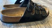 Birkenstock  Sandals Slides BIRK Mens 5 Womens 7 Triple strap Leather Shoes