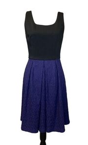 Tahari Moscow Violet Jenny Dress. Purple and black Sleeveless Dress Size 6 New!