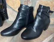Size 9 1/2 women’s black boots, booties, zipper,