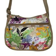LeSportsac Floral Tropical Crossbody Purse Handbag with Adjustable Strap