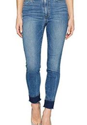 Joe’s Jeans The Charlie High Rise Skinny Crop Denim with Mended Hem Size 27