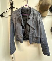 Faux Leather Moto Jacket