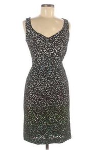 Missoni Dress 38 Laser Cut Lace Ombre Gradient Green Black Luxury