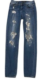 Distressed Destroyed Jeans Style JB8250MD Cotton Stretch Skinny 0/24