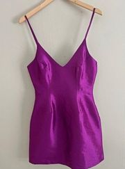 BLUSH boutique purple formal spaghetti strap mini party dress