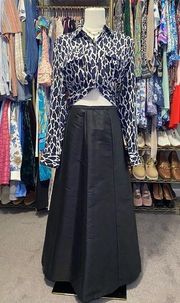 Talbots  Petites 100% Pure Silk Black Maxi Skirt. Size 10 Preloved Gently Worn.