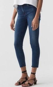 AGOLDE Sophie High Rise Crop Skinny Jean With Raw Hem Size: 24