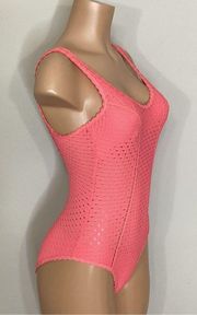 New. Robin Piccone coral crochet lace swimsuit. Retails $178. Small