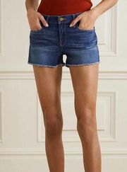 Frame Le Cutoff Frayed Raw Hem Denim Blue Jean Shorts Size 25