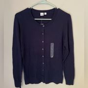 Gap Navy Blue Button Down Sweater Size Small NWT