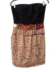 ANTHRO Gisele Barbosa Sleeveless Mini Dress with‎ Belt