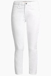 Jen7 Crop Sculpting Solid White Cropped Skinny Jeans 8 NWT