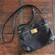 Calvin Klein Black and Gold Nylon Crossbody 9"x7"